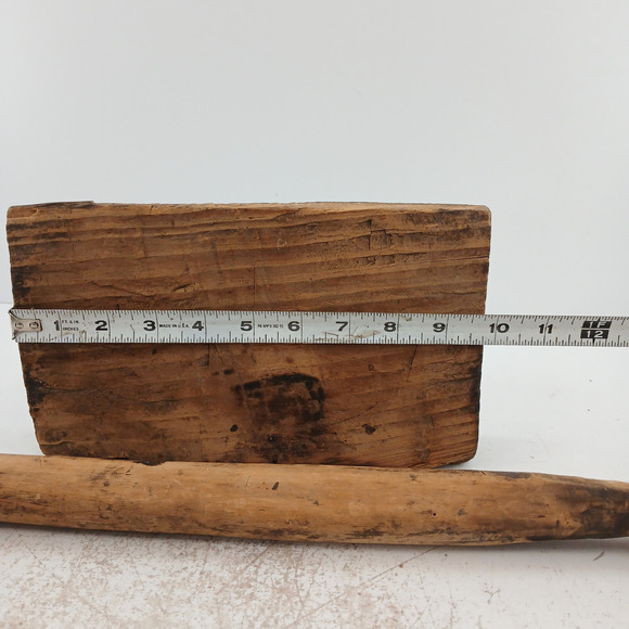 Vintage Korean Folk Art Wooden Bell Sculpture Rustic Home Decor - Picture 11 of 12